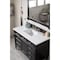 James Martin Vanities Brittany 48in Single Vanity, Black Onyx w/ 3 CM White Zeus Quartz Top 650-V48-BKO-3WZ - alternate 4